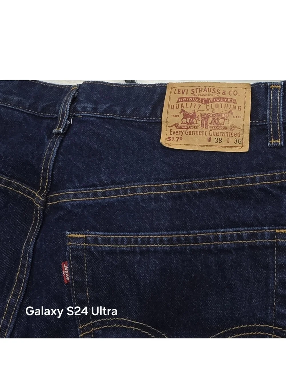 VINTAGE Levis 517 USA Made Bootcut Jeans 38x36 Mens Blue Denim Western Y2K